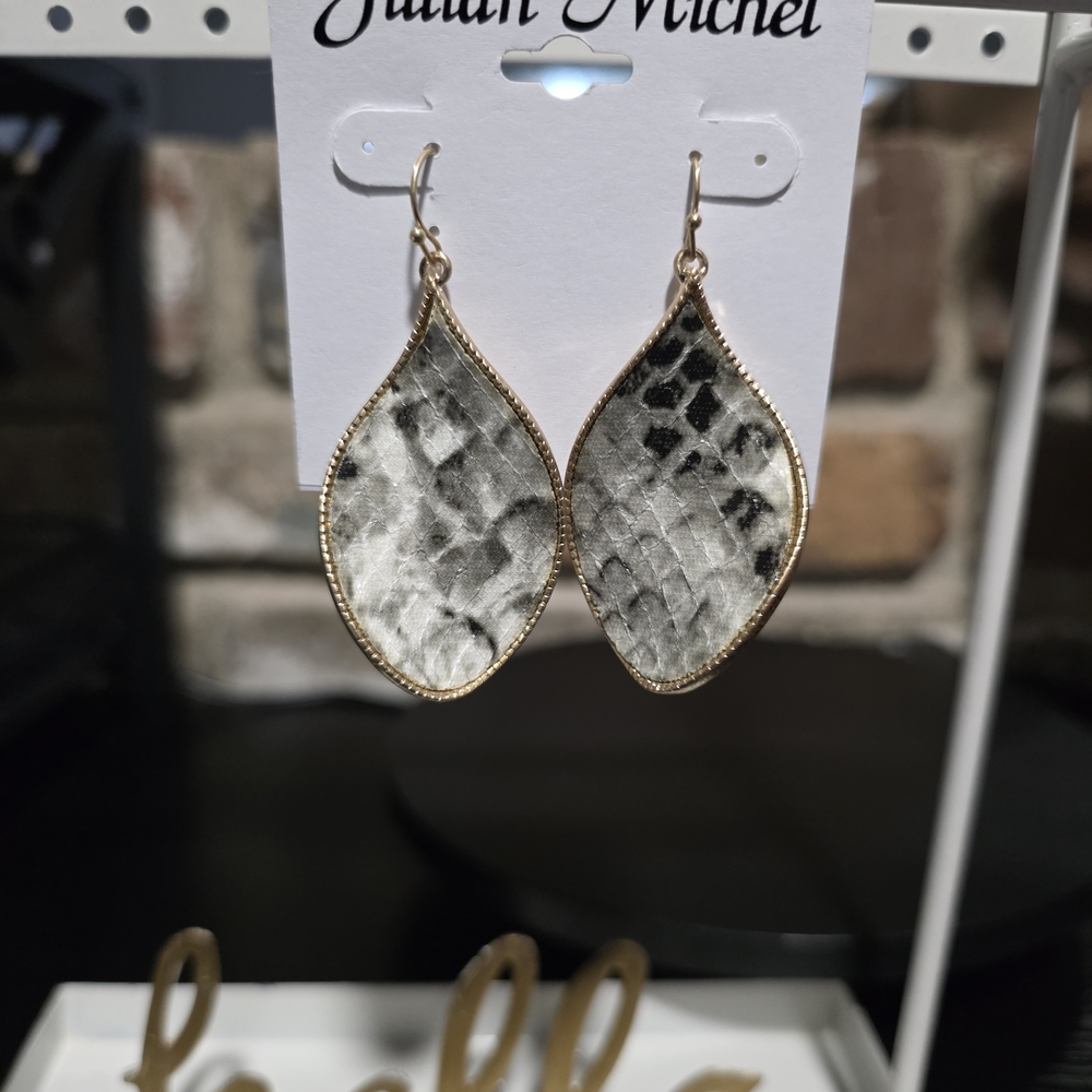 Jillian Michel Snakeprint Earrings
